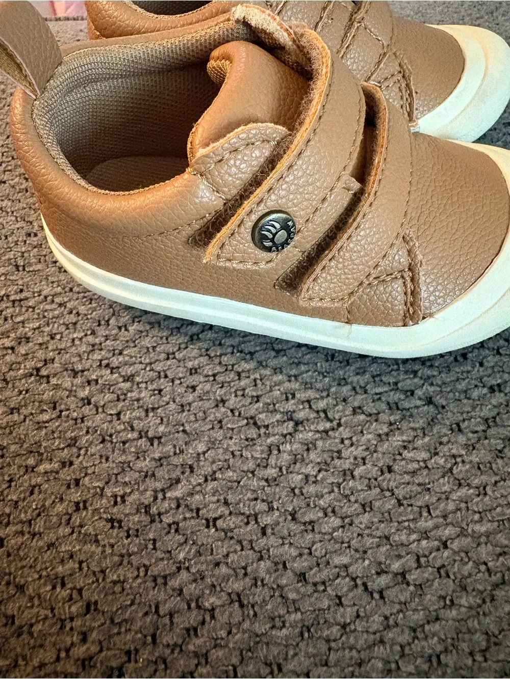BearPaw Toddler Tan Brown Velcro Casual Sneakers